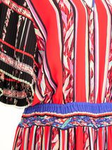 Diane Freis Mixed Print Midi Dress Dress arcadeshops.com