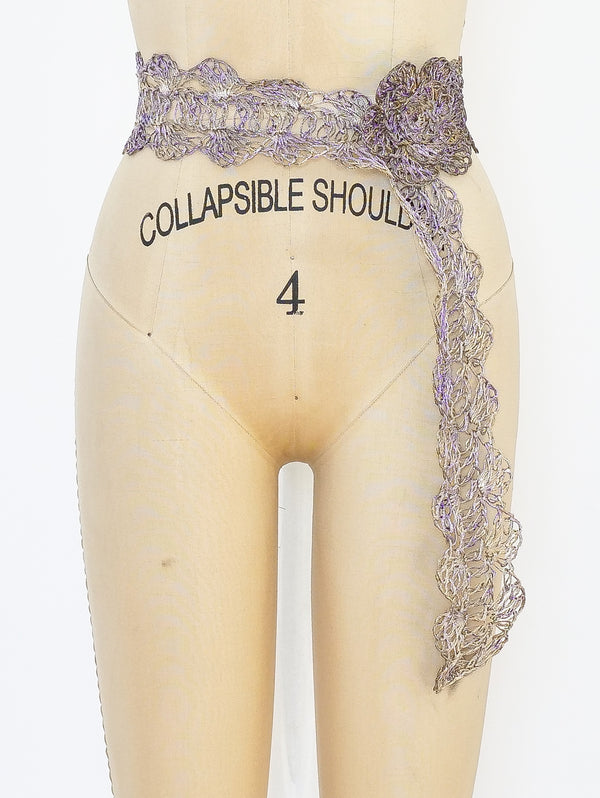 Iridescent Wire Flower Belt  arcadeshops.com