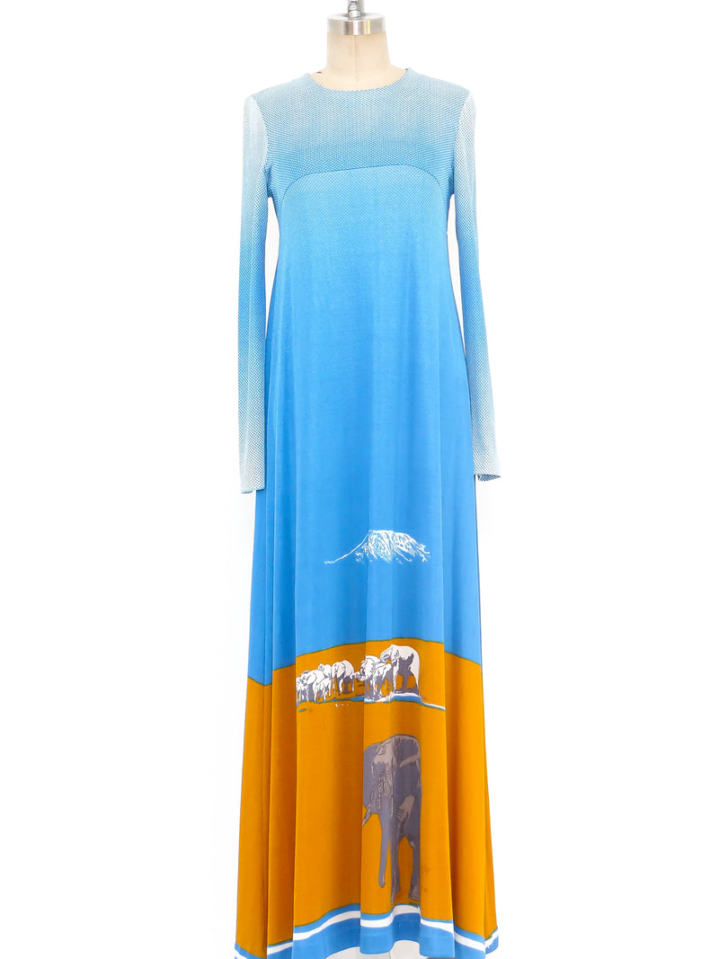 Diane Von Furstenberg Safari Printed Jersey Dress Dress arcadeshops.com