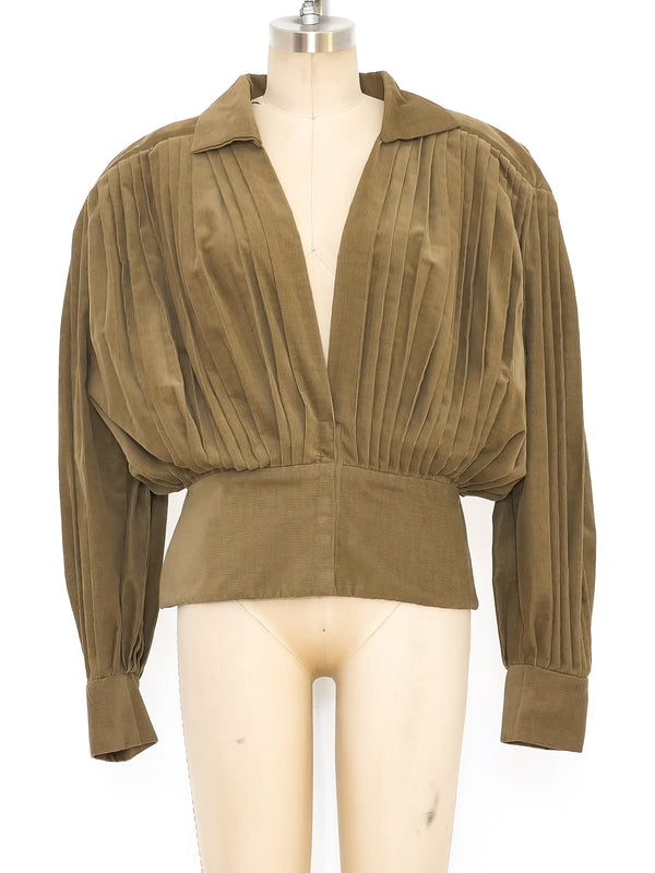 Norma Kamali Pleated Corduroy Jacket Jacket arcadeshops.com