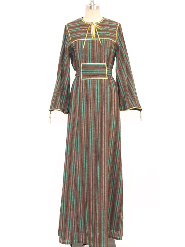 Striped Cotton Gauze Caftan Dress arcadeshops.com