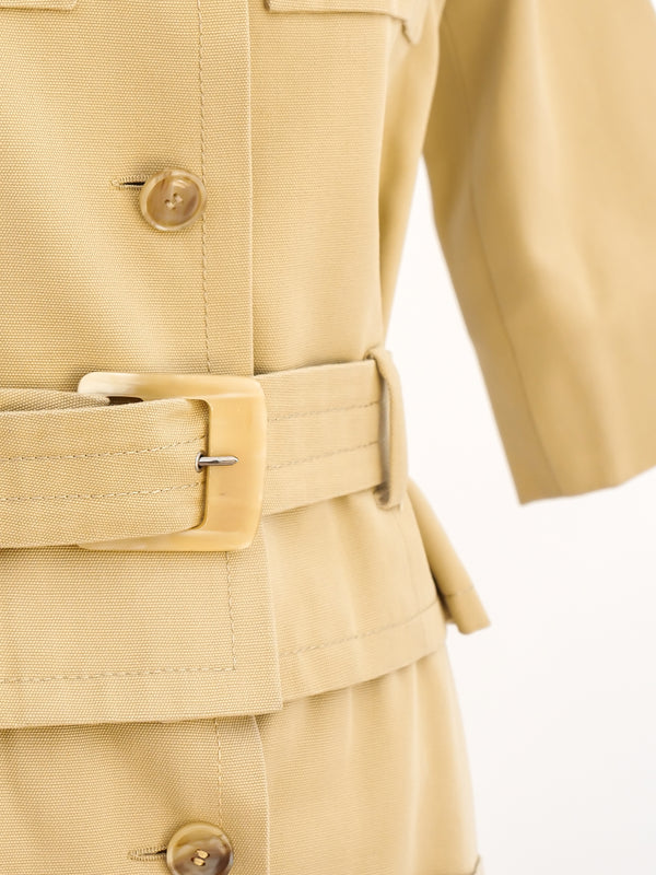 Guy Laroche Safari Inspired Khaki Ensemble Suit arcadeshops.com