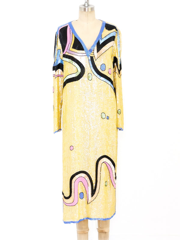 Embellished Pastel Silk Dress Dress arcadeshops.com