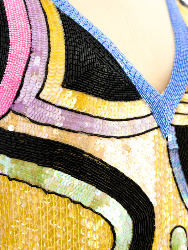 Embellished Pastel Silk Dress Dress arcadeshops.com