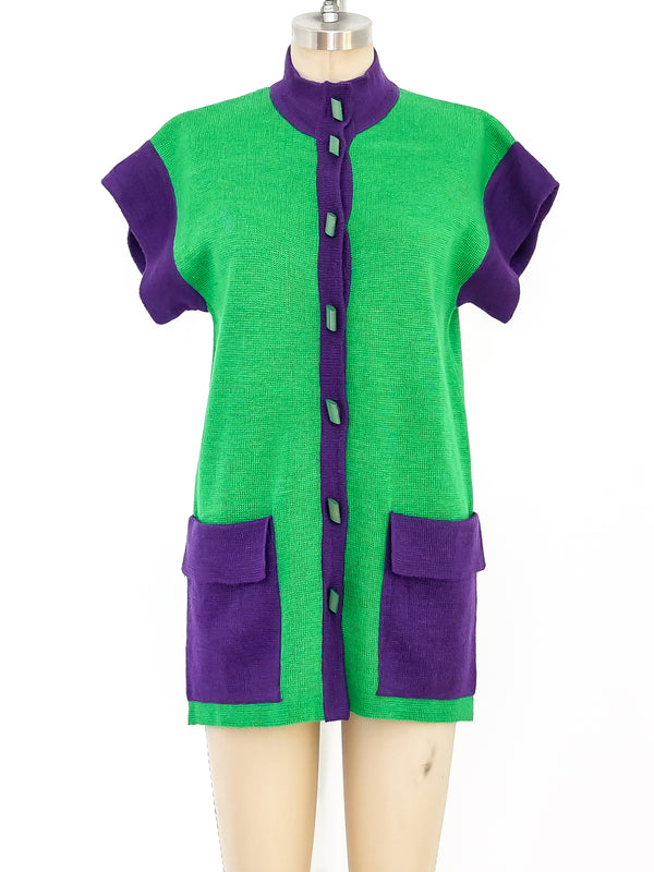 Yves Saint Laurent Colorblock Knit Jacket Jacket arcadeshops.com