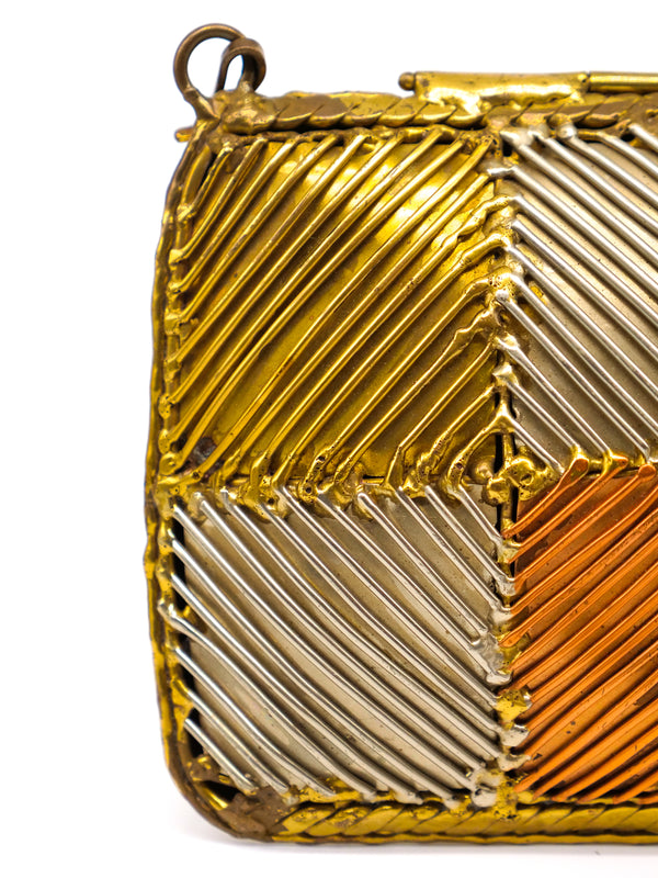 Brutalist Mixed Metal Crossbody Bag Accessory arcadeshops.com