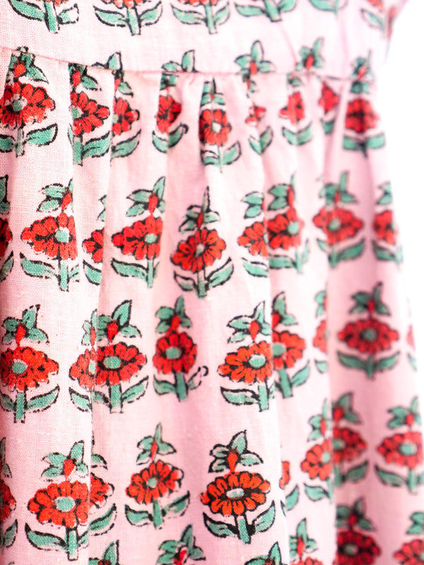 Block Printed Pieced Midi Dress Dress arcadeshops.com