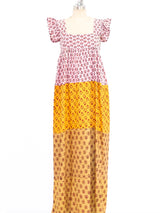 Block Printed Pieced Maxi Dress Dress arcadeshops.com
