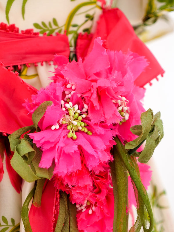 Bill Blass Floral Printed Ruffle Dress Dress arcadeshops.com