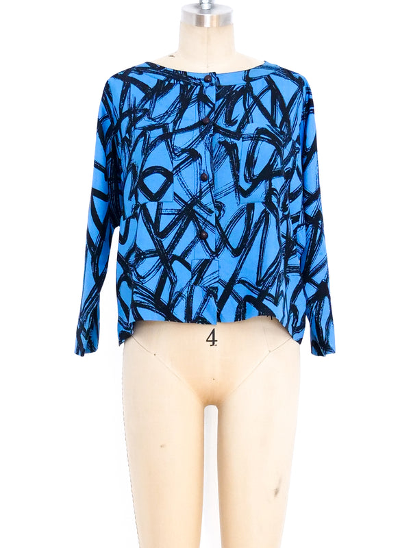 Balenciaga Scribble Printed Top Top arcadeshops.com