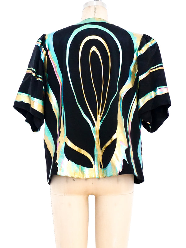 Terry and Toni Rainbow Painted Short Sleeve Jacket Jacket arcadeshops.com