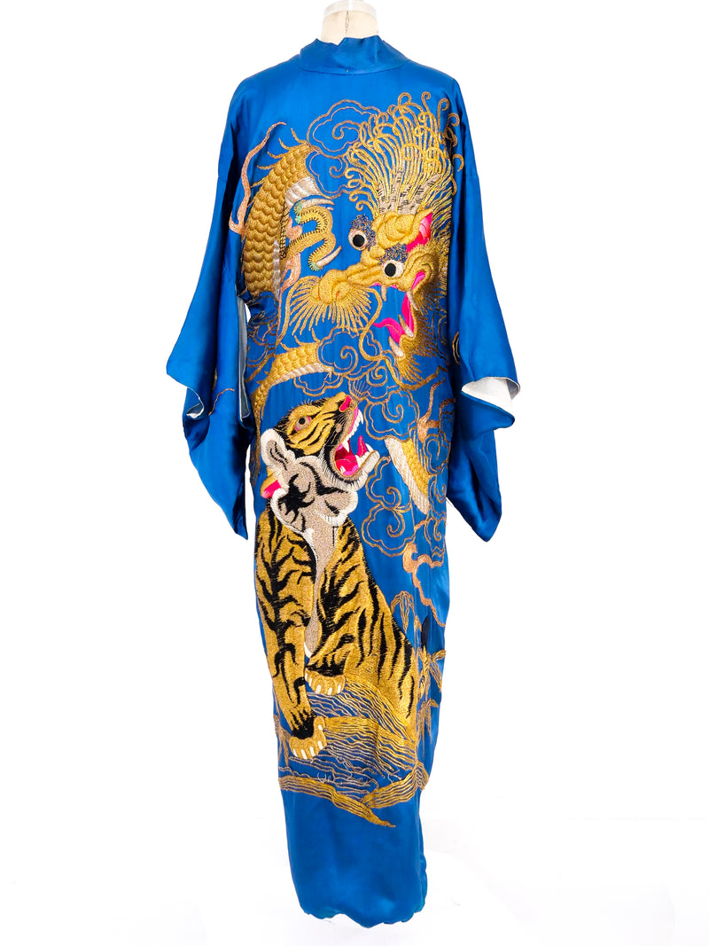 Tiger Robe Vs Tiger and Dragon Metallic Embroidered Robe