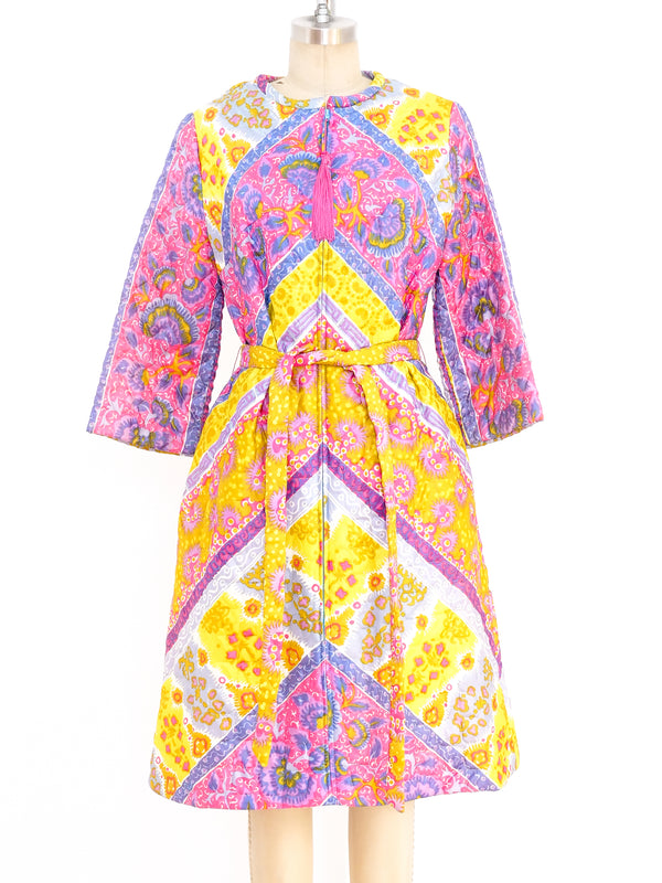 Quilted Satin Hostess Dress Dress arcadeshops.com