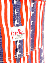 Red Ball Stars and Stripes Overalls Suit arcadeshops.com