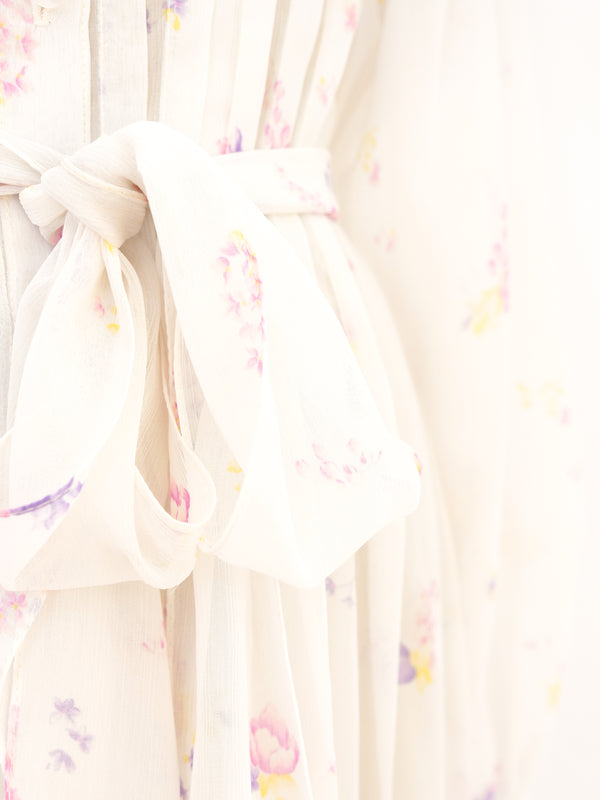 Albert Nipon Floral Chiffon Dress Dress arcadeshops.com