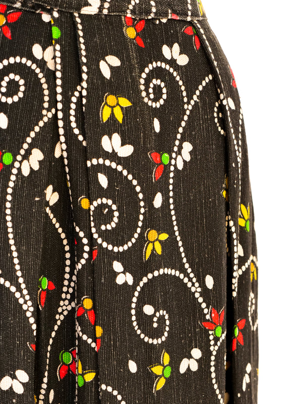 Floral Printed Maxi Skirt Bottom arcadeshops.com