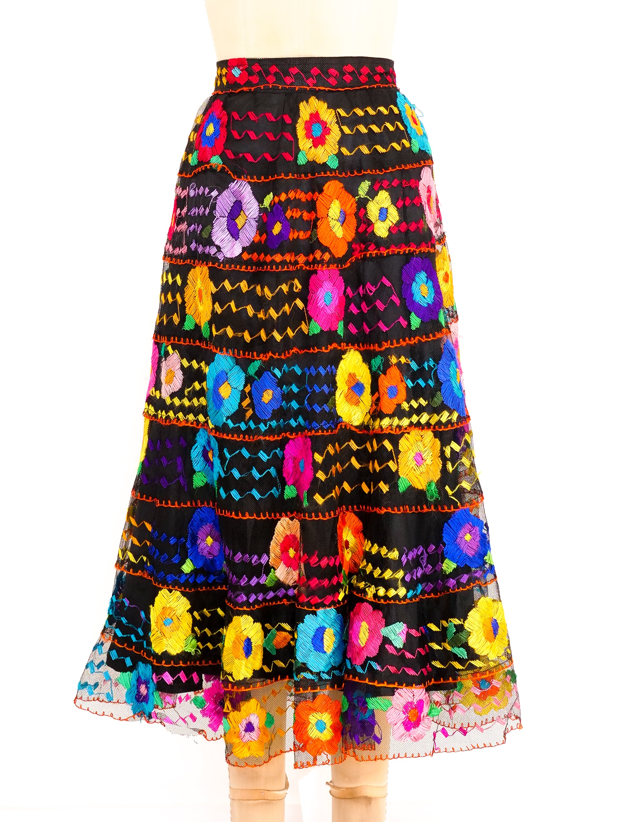 Embroidered hotsell skirt mexican