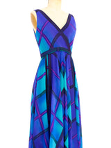 Malcolm Starr Watercolor Check Tank Dress Dress arcadeshops.com