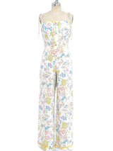 Floral Printed Cotton Jumpsuit Suit arcadeshops.com