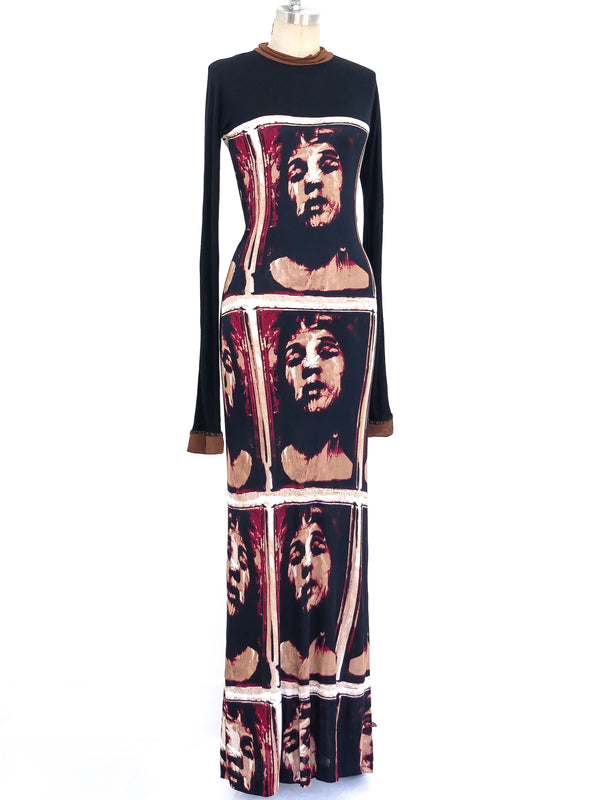 Jean Paul Gaultier Face Printed Jersey Dress Dress arcadeshops.com