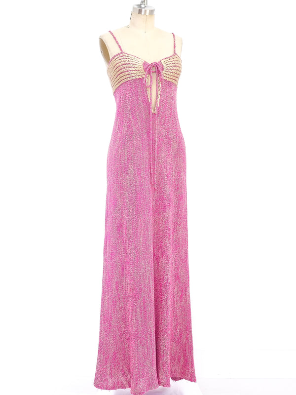 Fuchsia Knit Maxi Dress Dress arcadeshops.com