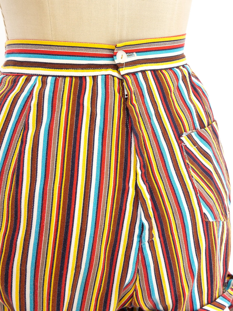 Striped Buckle Shorts Bottom arcadeshops.com