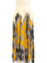 Giorgio di Sant'Angelo Leather Trimmed Flutter Skirt Bottom arcadeshops.com