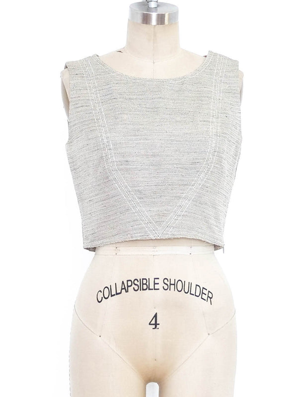 Oscar de la Renta Tweed Crop Top Top arcadeshops.com