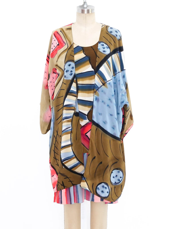 Hand Painted Silk Ensemble Suit arcadeshops.com