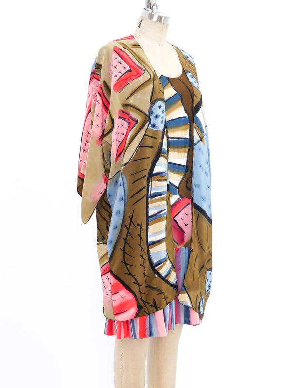 Hand Painted Silk Ensemble Suit arcadeshops.com