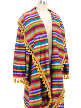 Metallic Rainbow Striped Silk Jacket Jacket arcadeshops.com