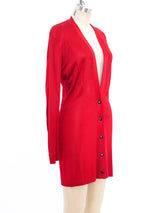 Alaia Crimson Knit Cardigan Dress Jacket arcadeshops.com