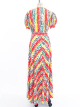 1950's Novelty Goddess Printed Maxi Dress Dress arcadeshops.com