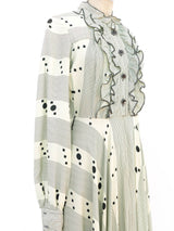 Mint Green Printed Ruffle Maxi Dress Dress arcadeshops.com