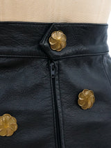 Moschino Studded Leather Skirt Bottom arcadeshops.com