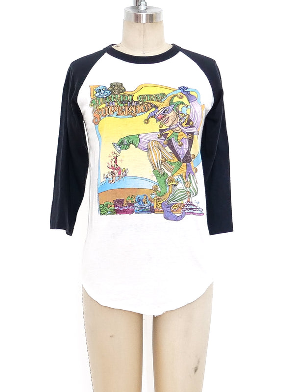 1980's Mardi Gras Graphic Tee T-shirt arcadeshops.com