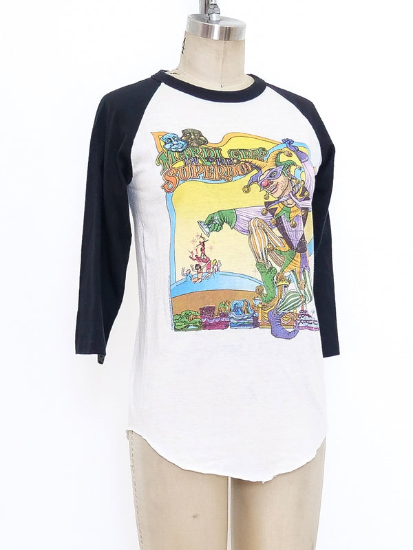 1980's Mardi Gras Graphic Tee T-shirt arcadeshops.com