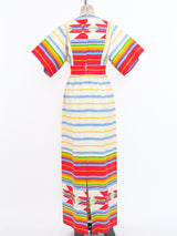 Rainbow Ikat Printed Cotton Dress Dress arcadeshops.com