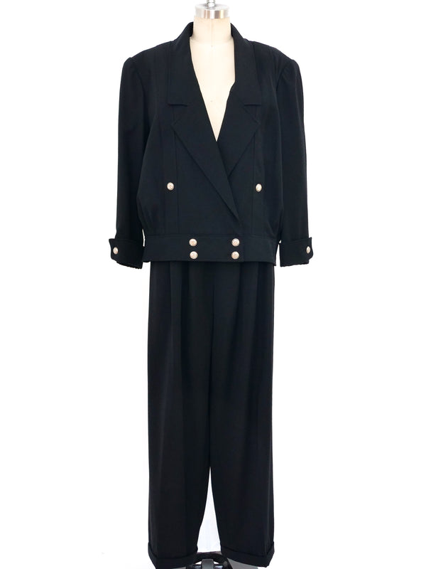 Chanel Double Breasted Black Suit Suit arcadeshops.com