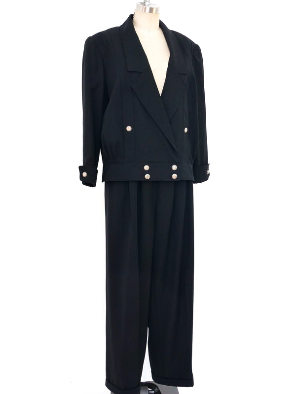 Chanel Double Breasted Black Suit Suit arcadeshops.com