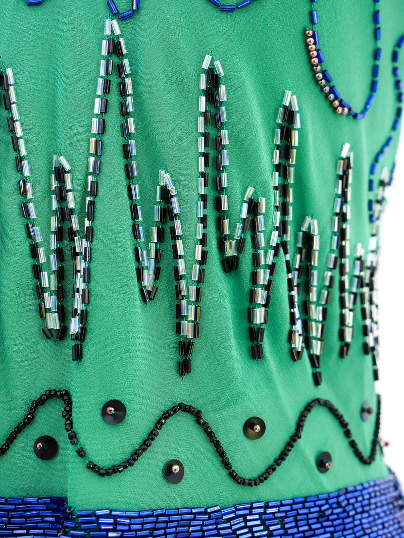 Bead Embellished Silk Top Top arcadeshops.com