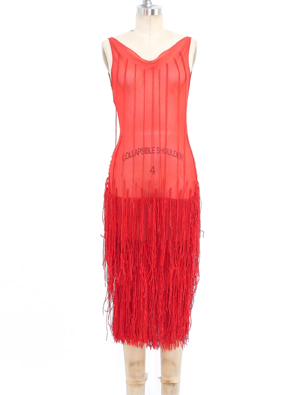 Fringed Chiffon Bias Dress Dress arcadeshops.com