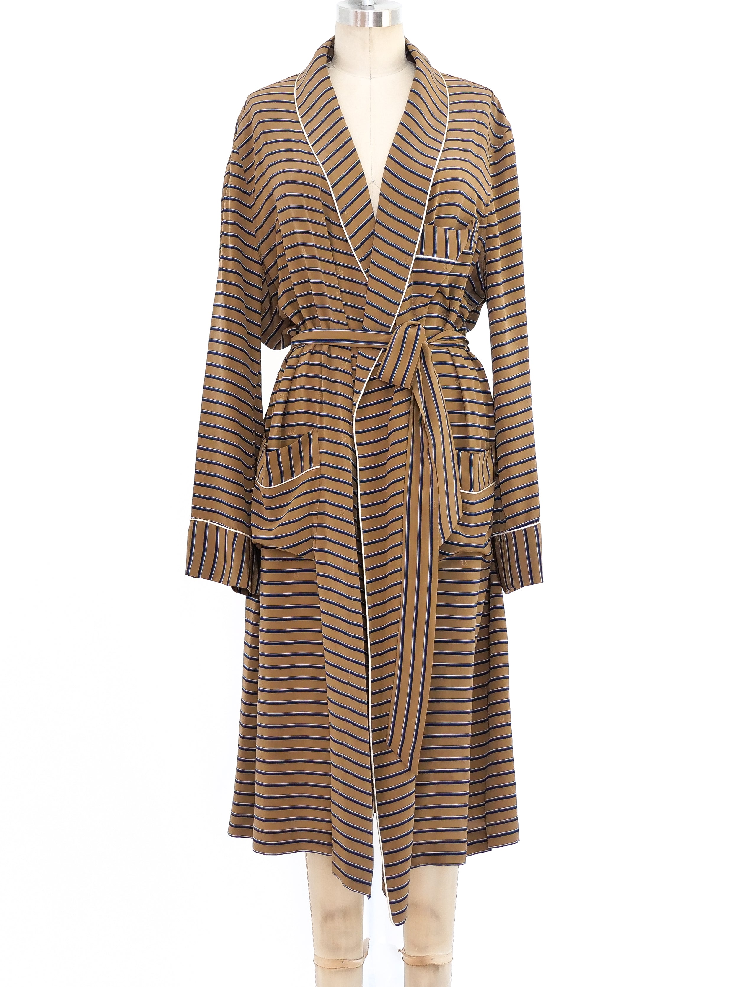 Gucci Striped Silk Robe