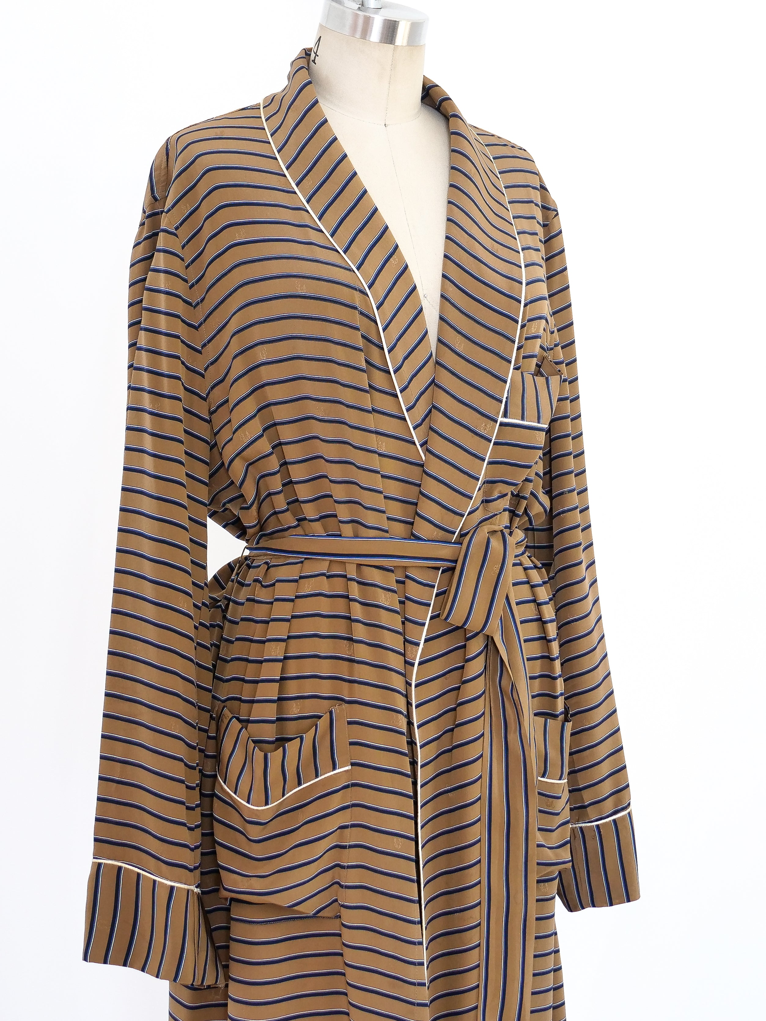 Gucci Striped Silk Robe