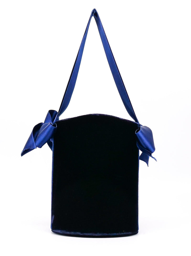 Renaud Pellegrino Velvet Bag With Ribbon Top Handle Accessory arcadeshops.com