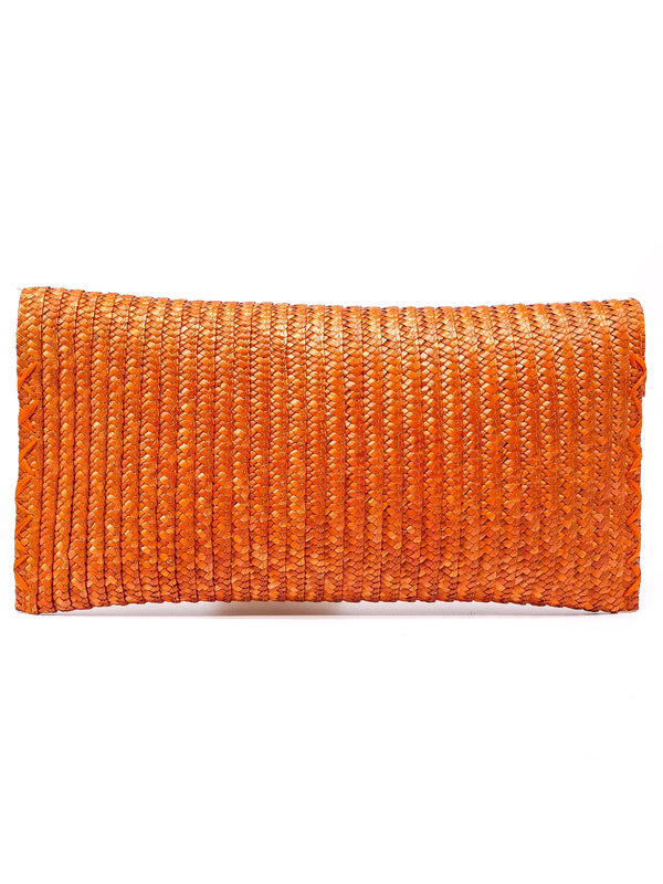 Caramel Raffia Clutch Accessory arcadeshops.com