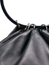 Gucci Black Leather Ring Handle Shoulder Bag Accessory arcadeshops.com