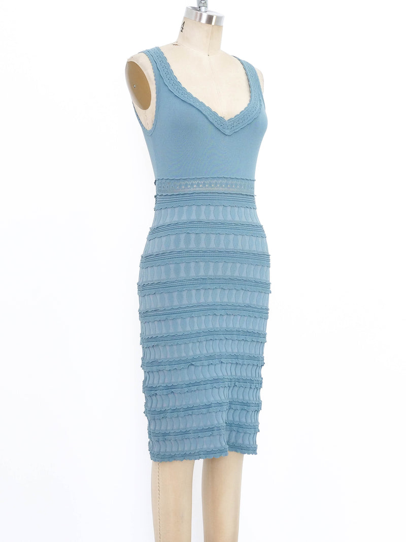 Alaia Ruffle Knit Bodycon Dress Dress arcadeshops.com
