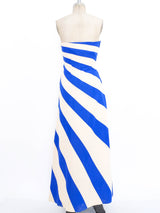 Chloe Striped Sleeveless Gown Dress arcadeshops.com