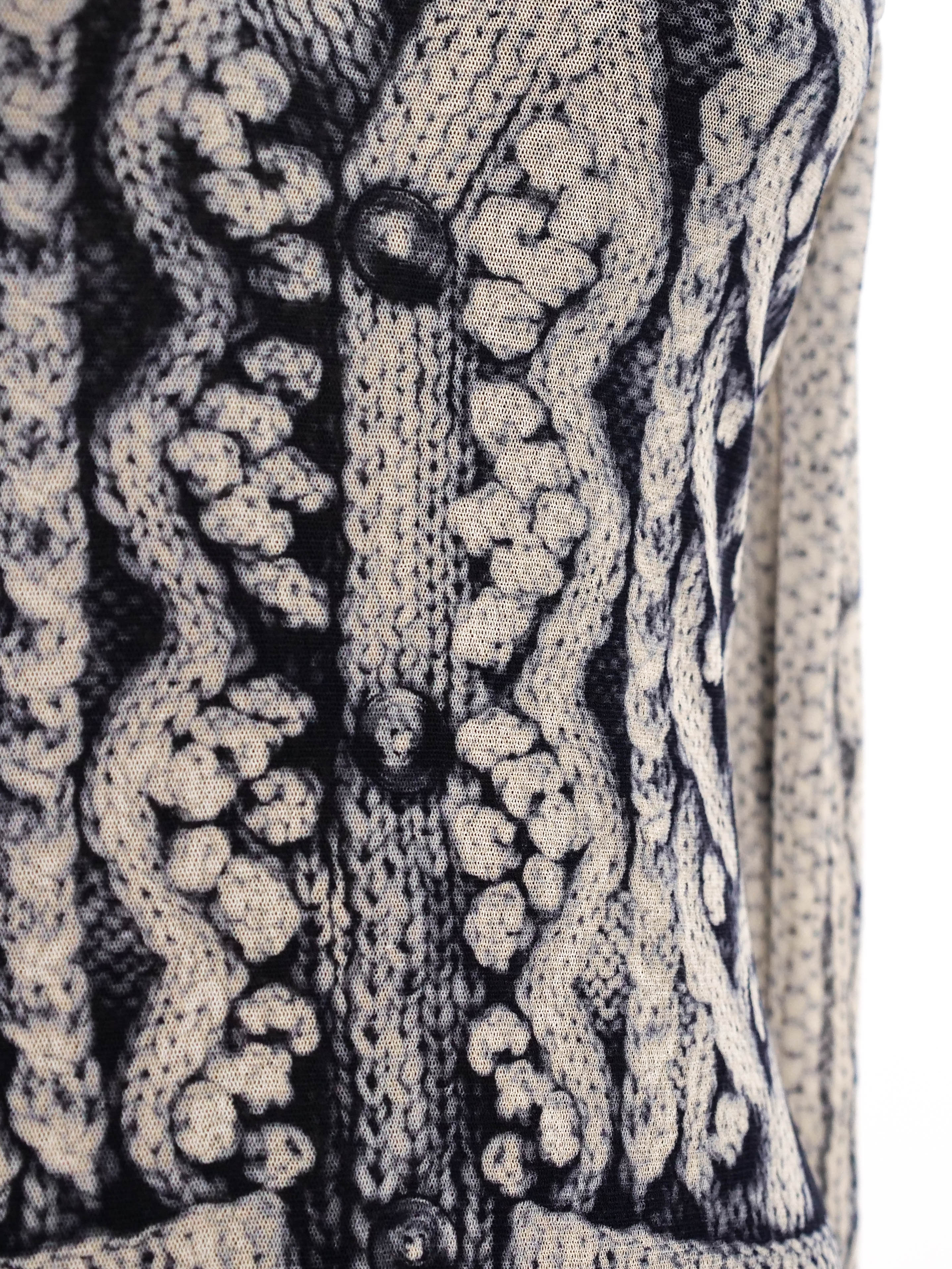 Jean Paul Gaultier Knit Sweater Printed Mesh Dress